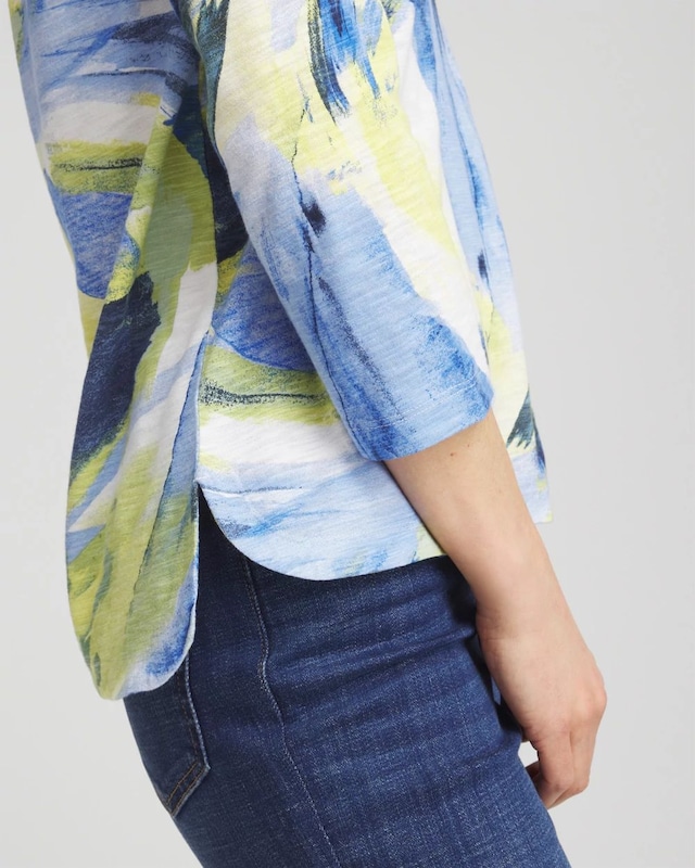 Watercolor Slub Scoop Neck Tee - image 4